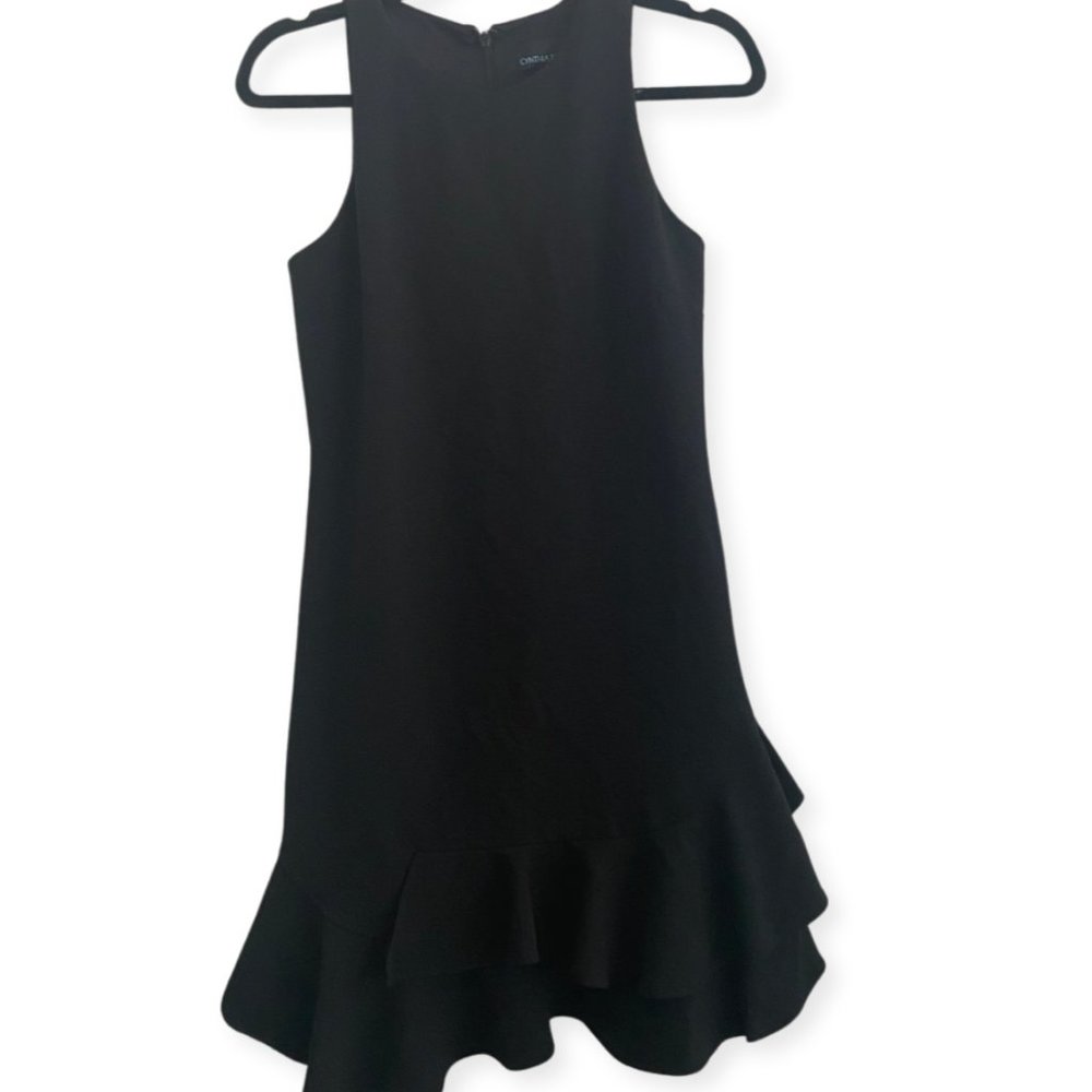 Black Body-Con Dress with Slightly Ruffled Bottom